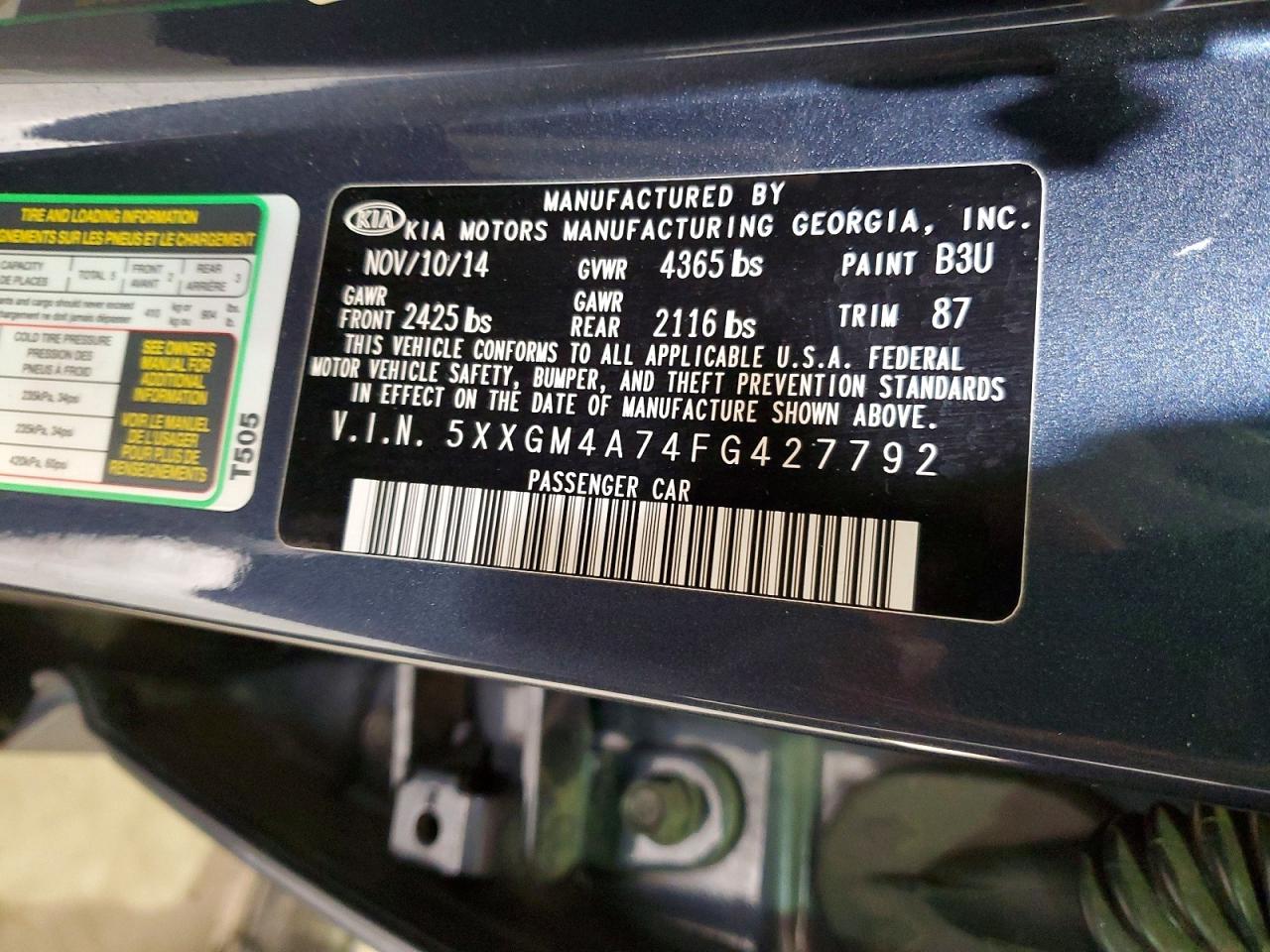 2015 KIA OPTIMA LX photo 12