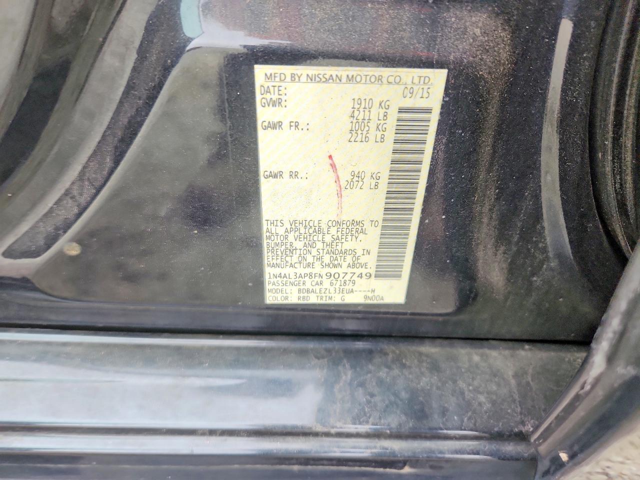 2015 NISSAN ALTIMA 2.5 photo 25