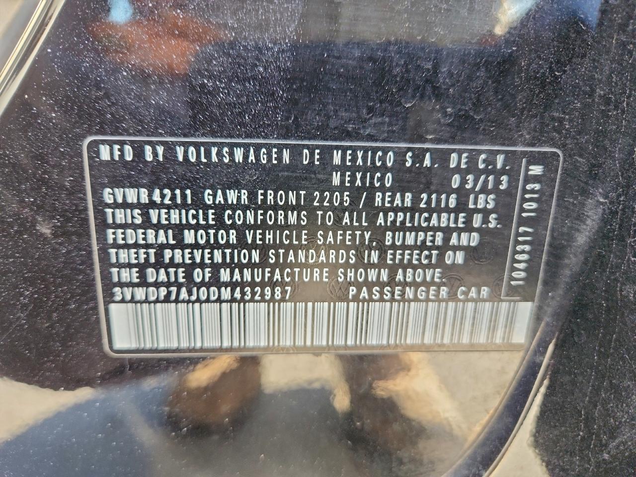 2013 VOLKSWAGEN JETTA SE photo 12