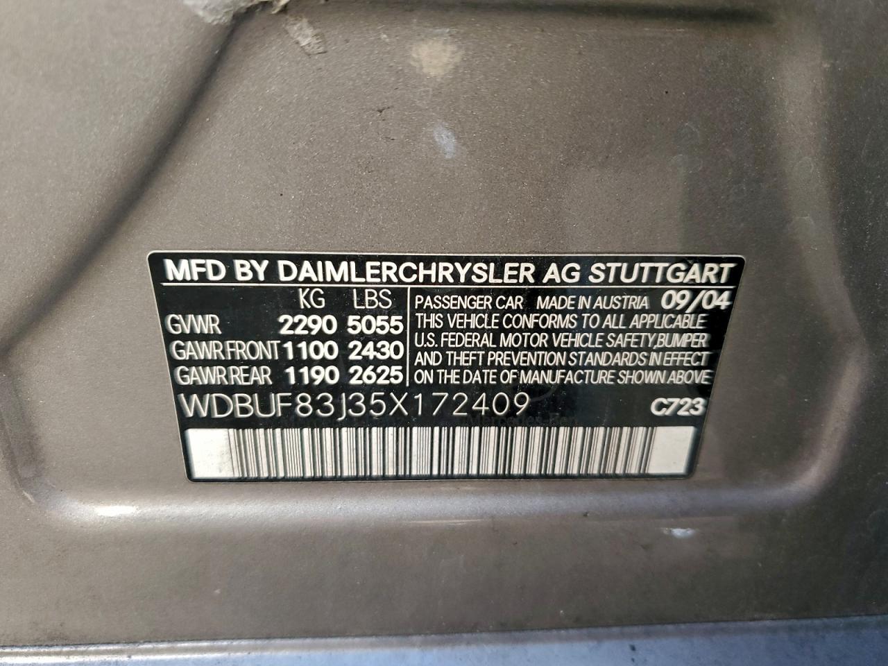 2005 MERCEDES-BENZ E 500 4MATIC photo 23