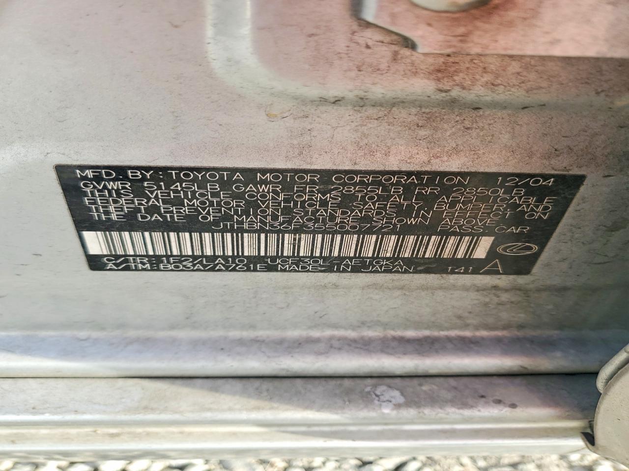 2005 LEXUS LS 430 photo 37