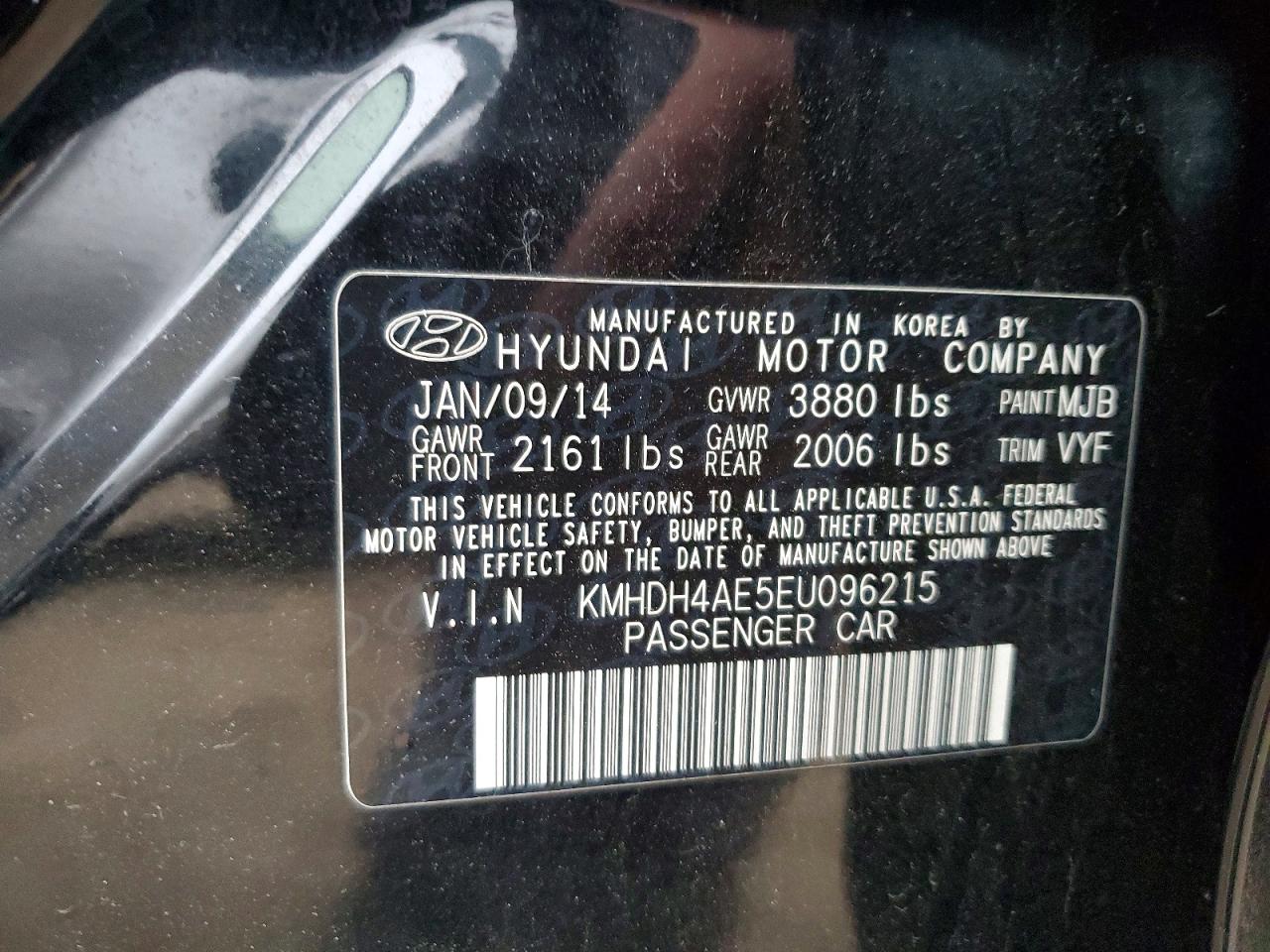 2014 HYUNDAI ELANTRA SE photo 12
