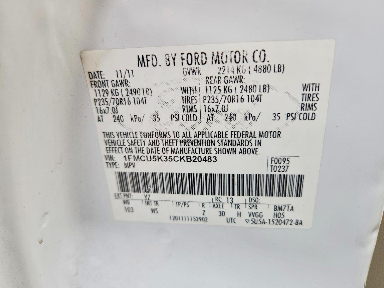 2012 FORD ESCAPE HYBRID photo 12