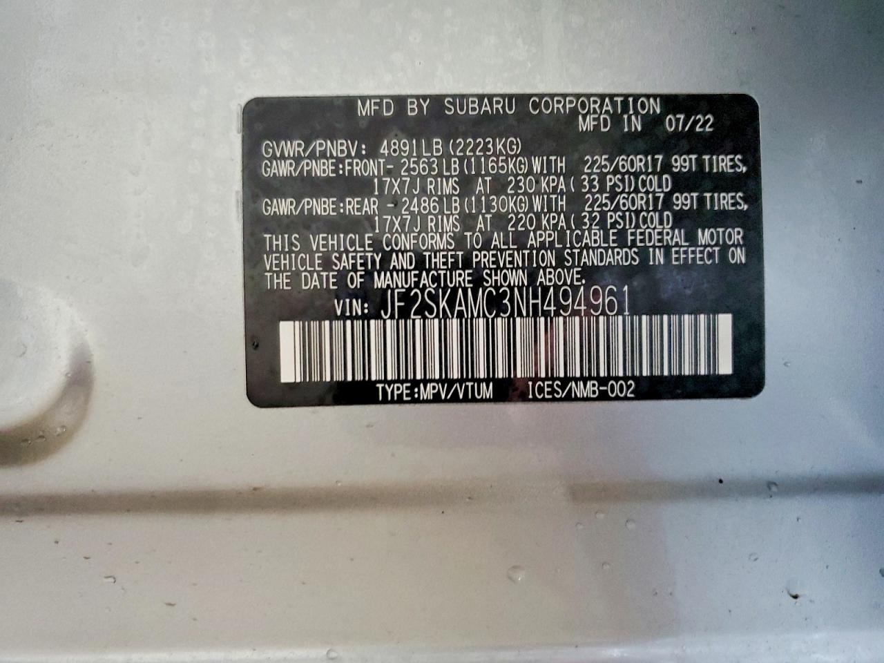 2022 SUBARU FORESTER WILDERNESS photo 14
