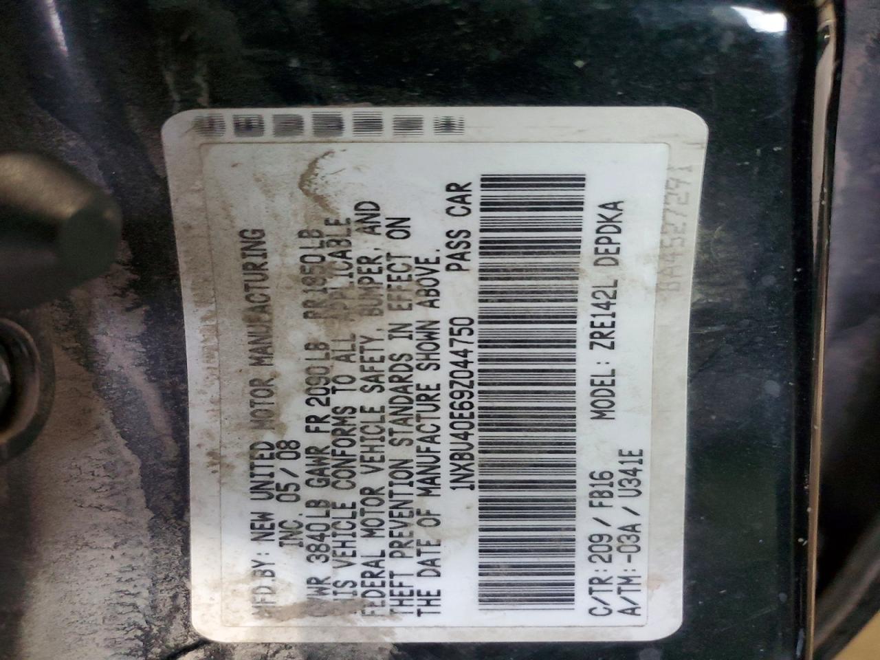 2009 TOYOTA COROLLA BASE photo 23