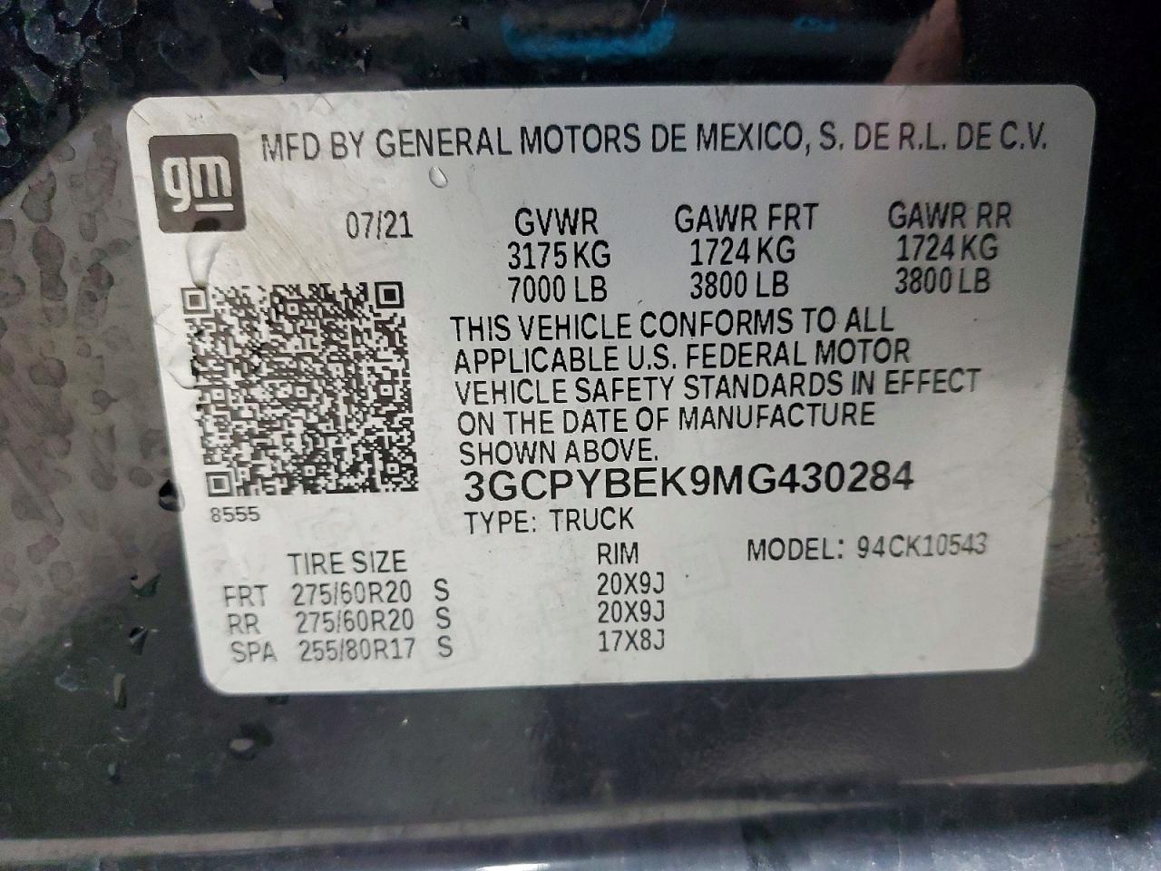 2021 CHEVROLET SILVERADO K1500 CUSTOM photo 12