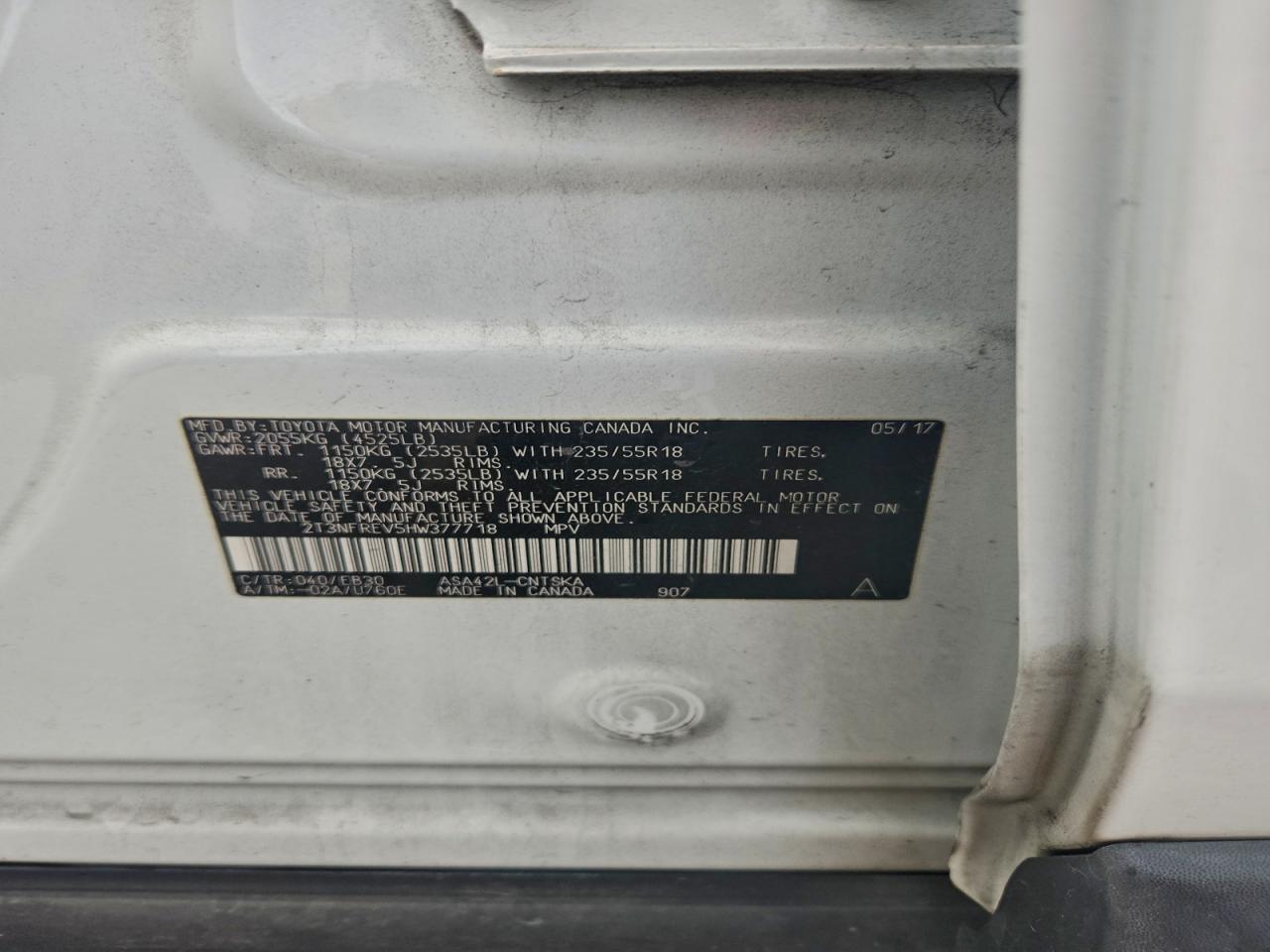 2017 TOYOTA RAV4 SE photo 13
