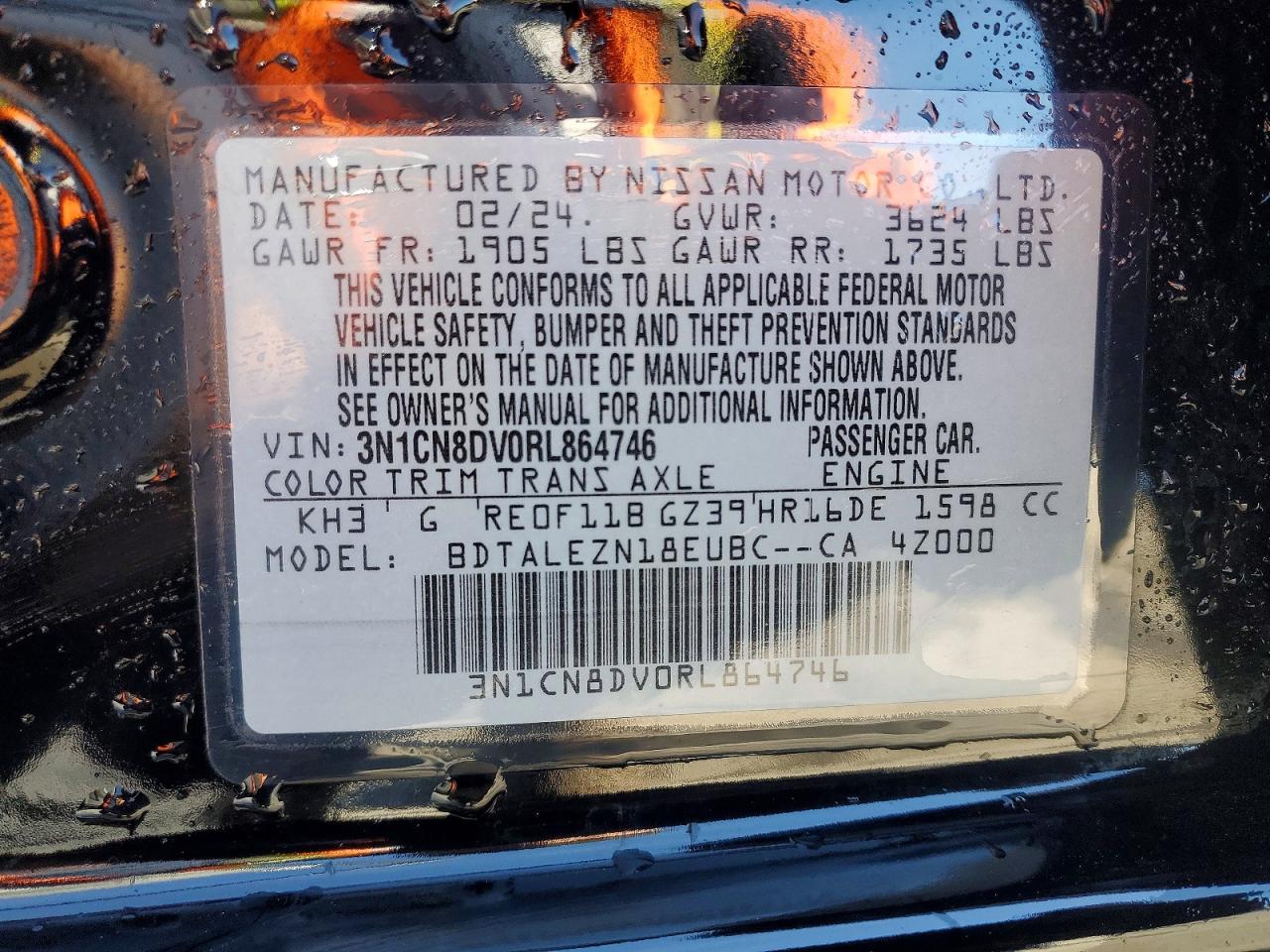 2024 NISSAN VERSA S photo 13