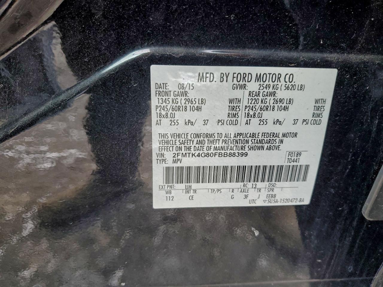 2015 FORD EDGE SE photo 12