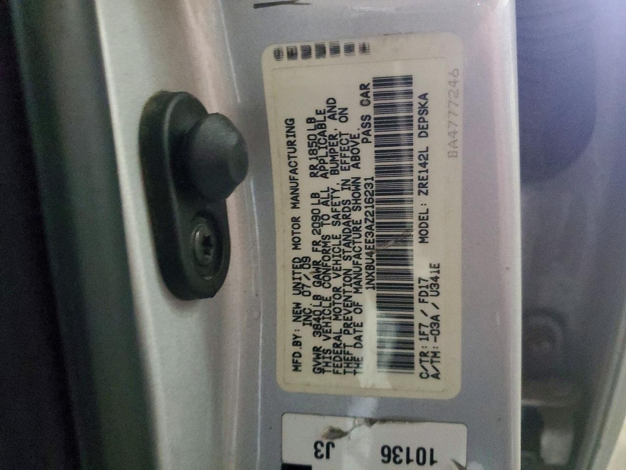 2010 TOYOTA COROLLA BASE photo 12