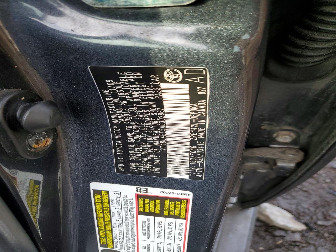 2010 TOYOTA COROLLA BASE photo 12