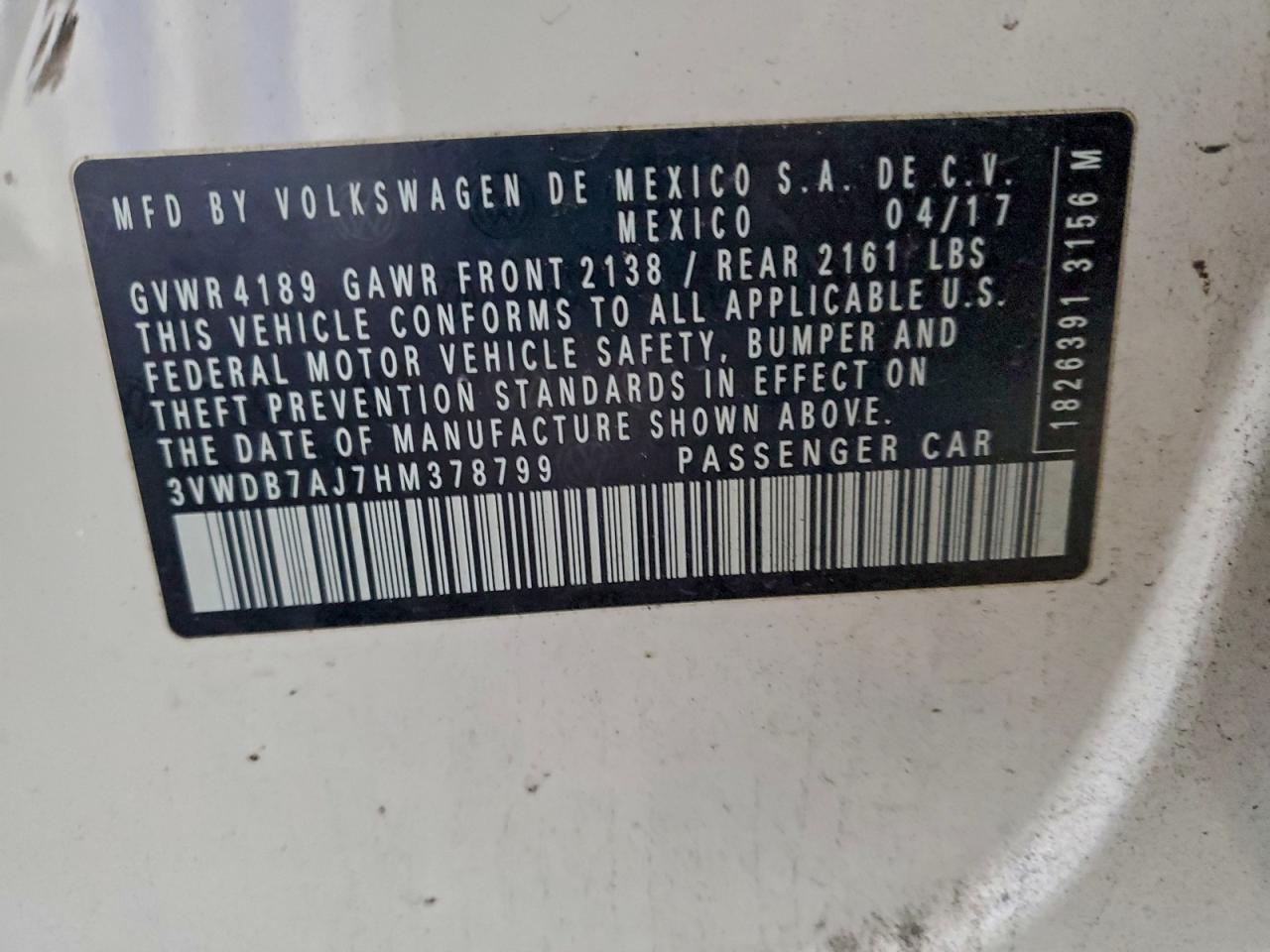 2017 VOLKSWAGEN JETTA SE photo 12