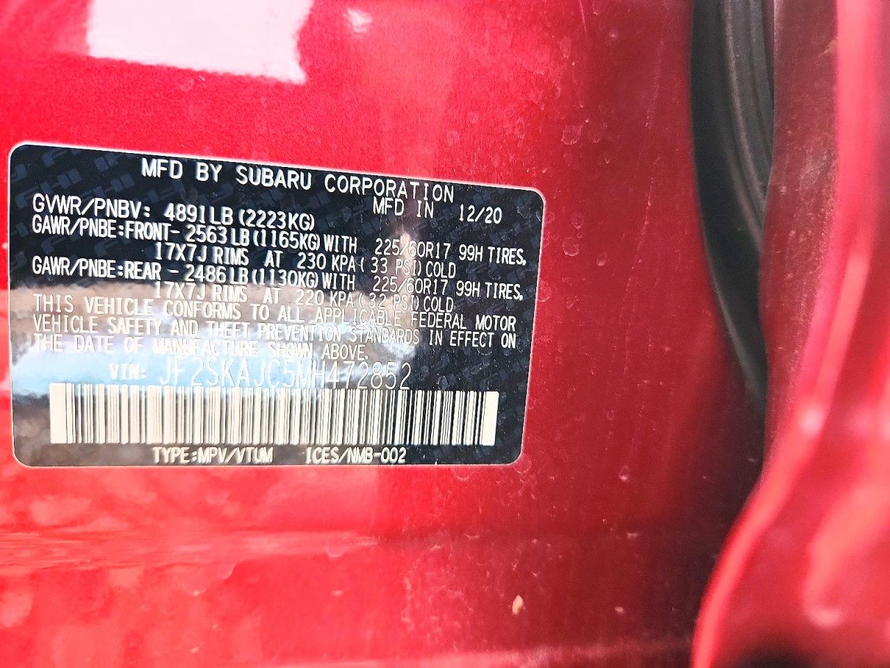 2021 SUBARU FORESTER PREMIUM photo 13