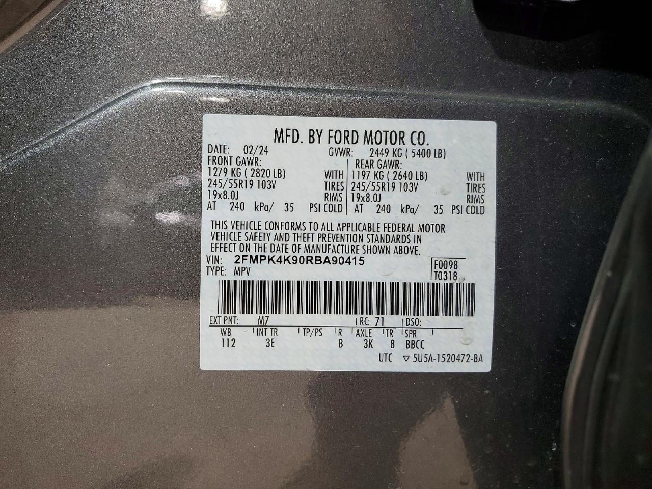 2024 FORD EDGE TITANIUM photo 13
