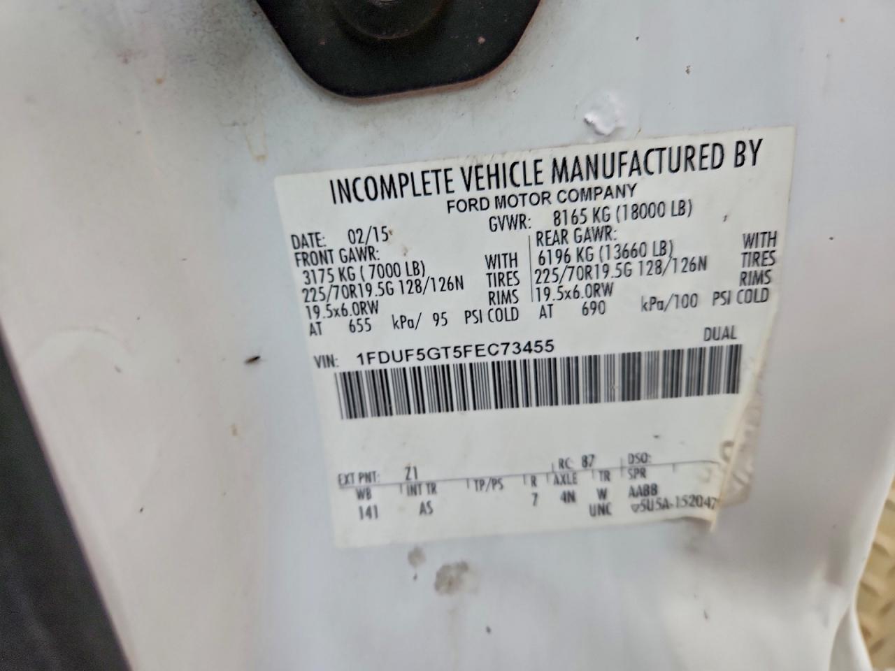 2015 FORD F550 SUPER DUTY BUCKET TRUCK photo 12