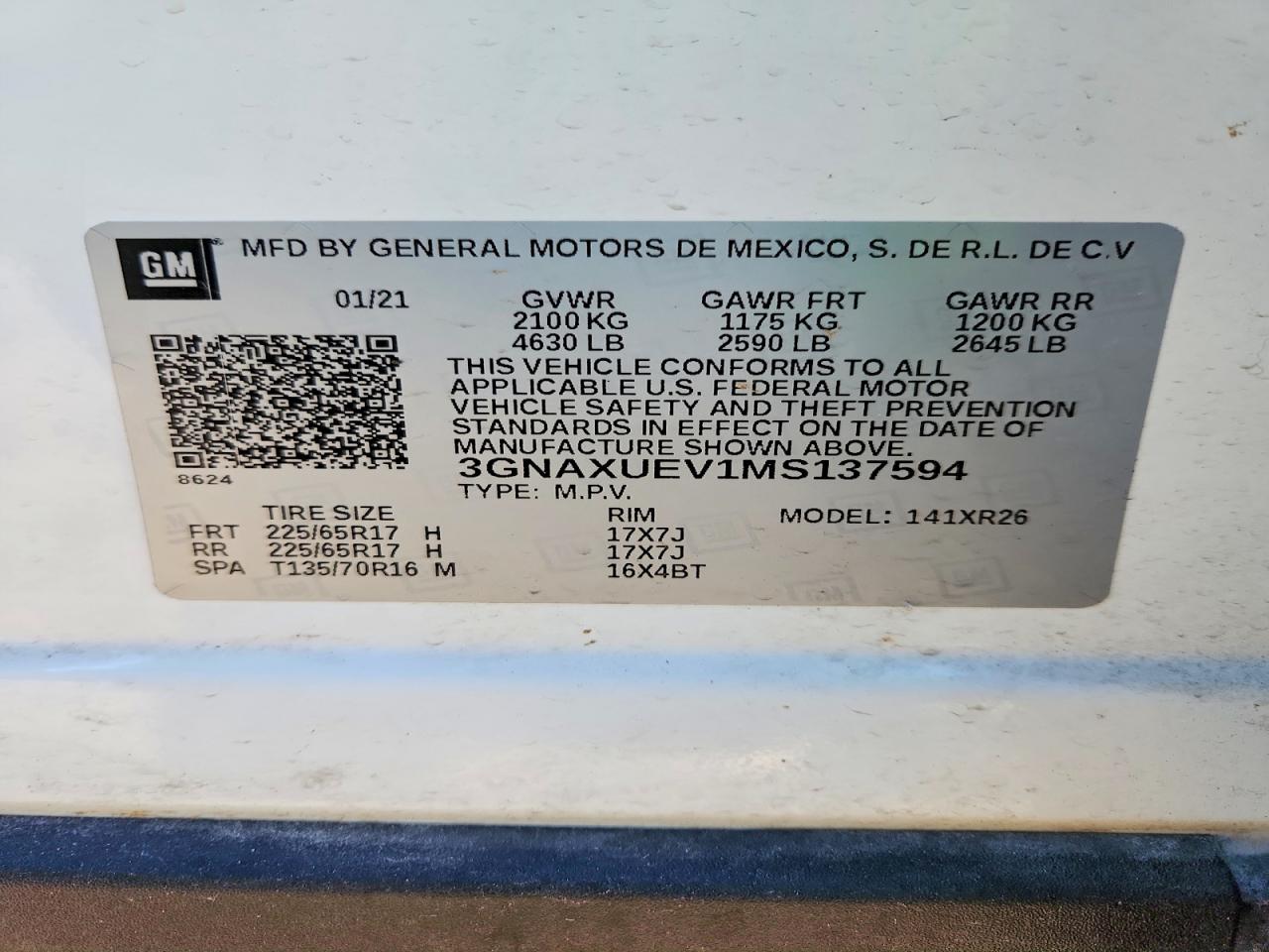 2021 CHEVROLET EQUINOX LT photo 13