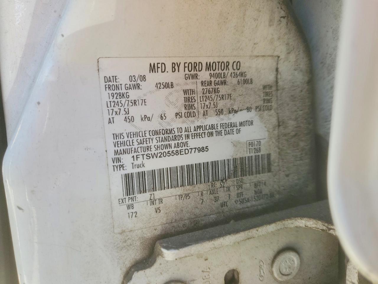 2008 FORD F250 SUPER DUTY photo 12