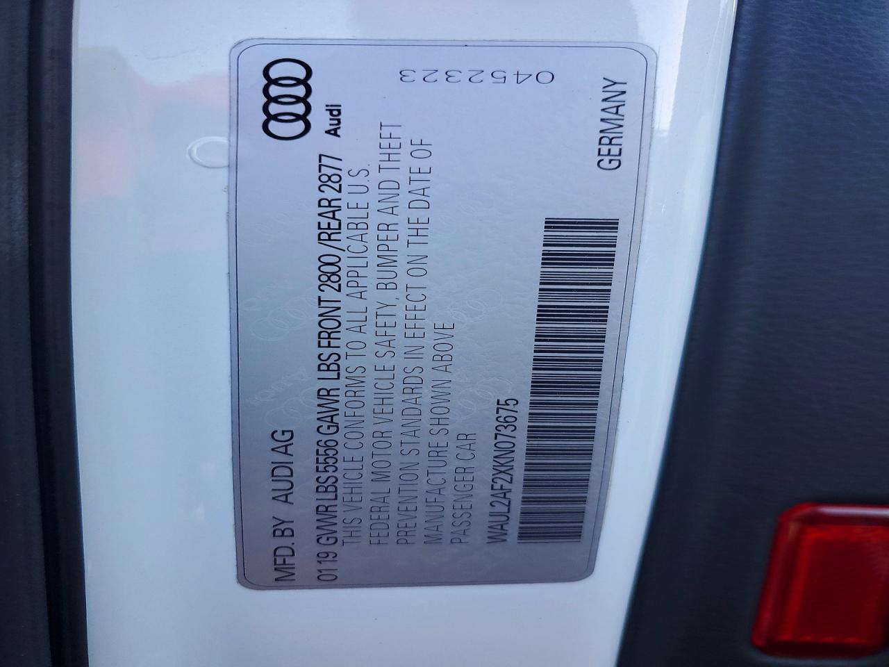 2019 AUDI A6 PREMIUM PLUS photo 12