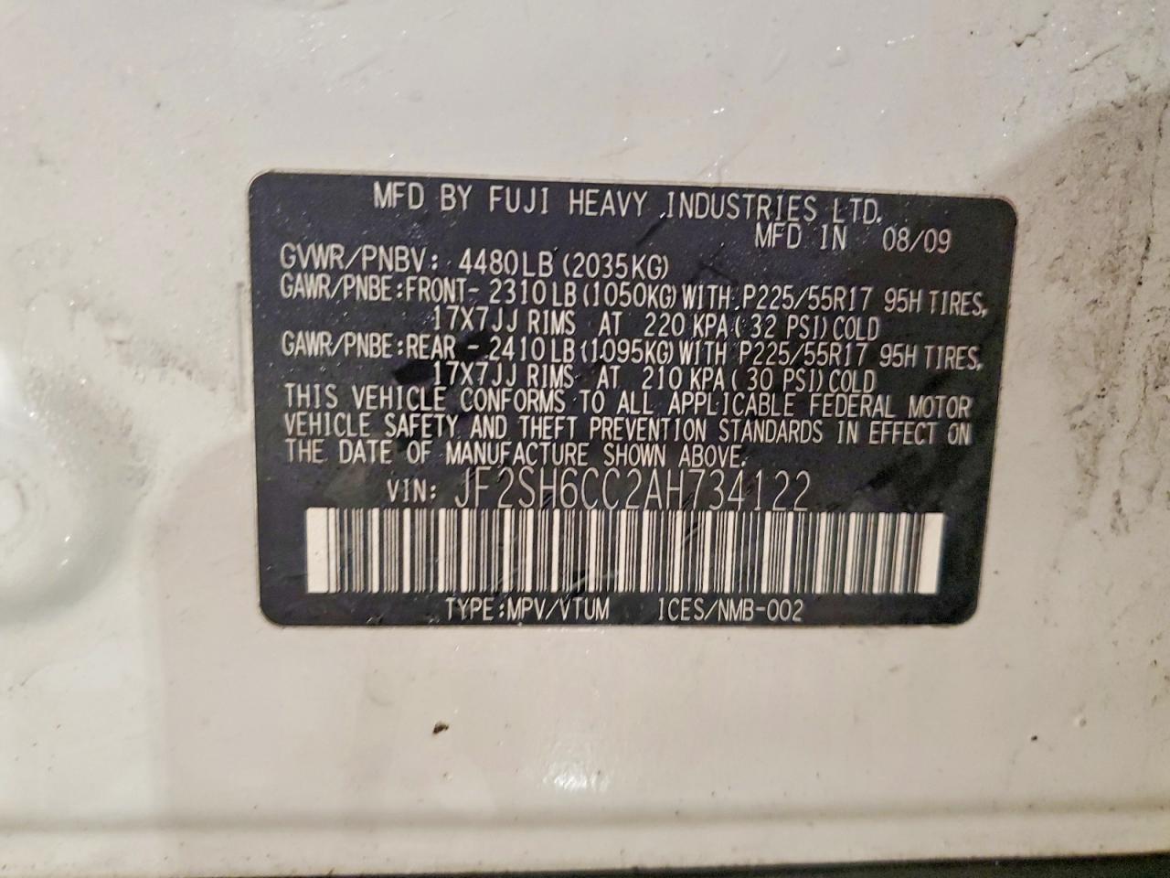 2010 SUBARU FORESTER 2.5X PREMIUM photo 13
