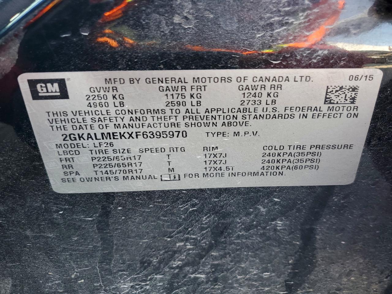 2015 GMC TERRAIN SLE photo 14