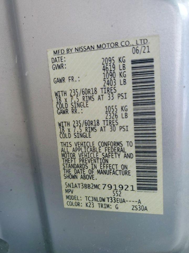 2021 NISSAN ROGUE SV photo 27