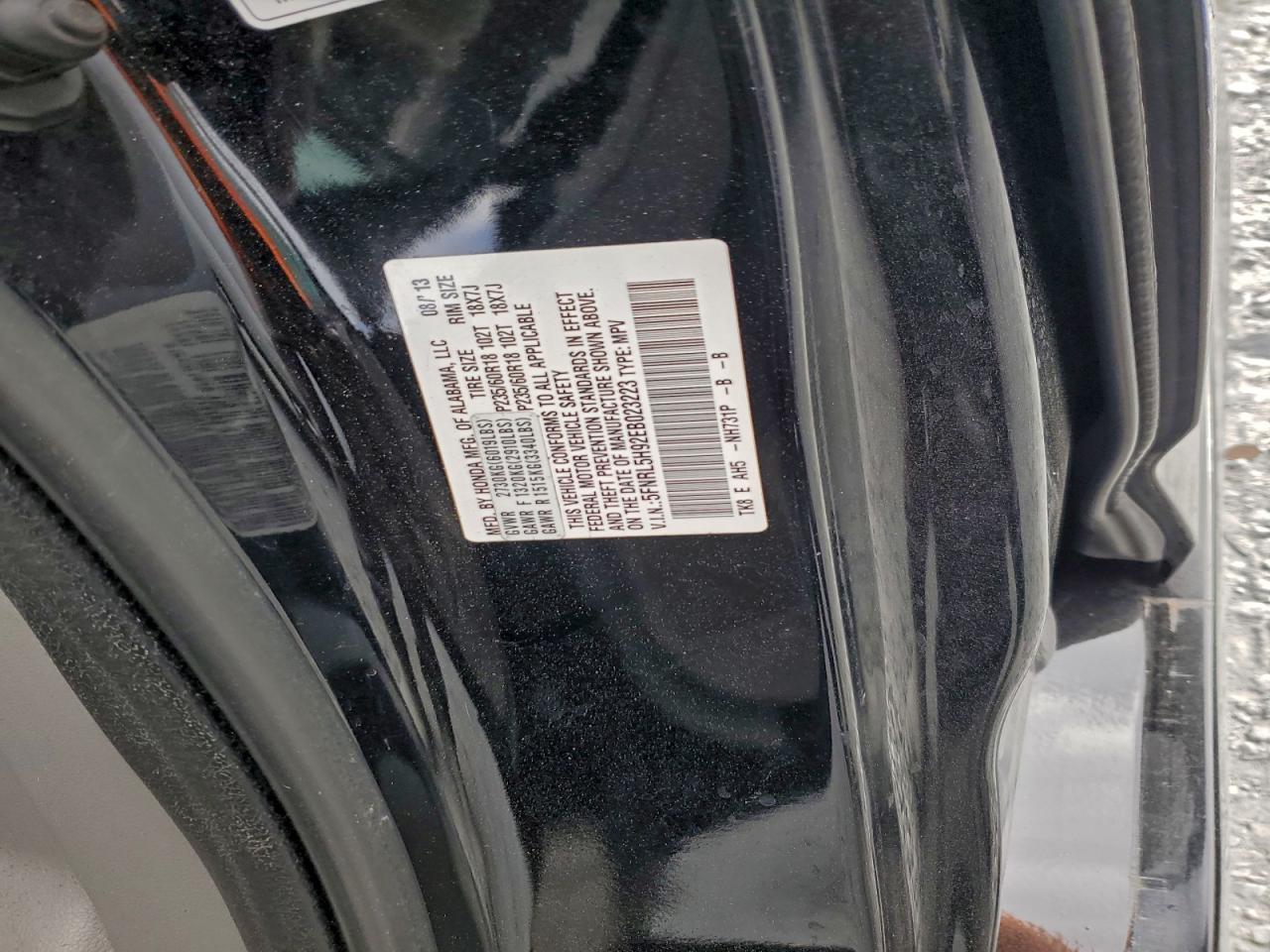 2014 HONDA ODYSSEY TOURING photo 13