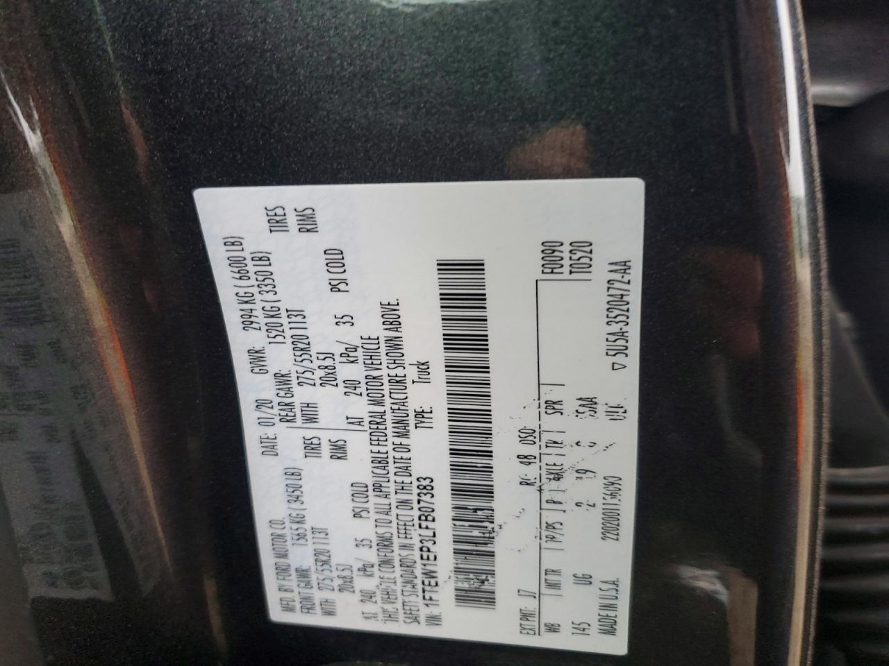 2020 FORD F150 SUPERCREW photo 12