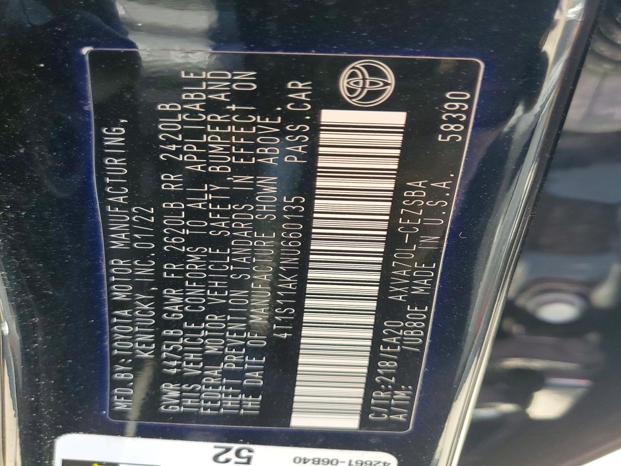 2022 TOYOTA CAMRY NIGHT SHADE photo 12