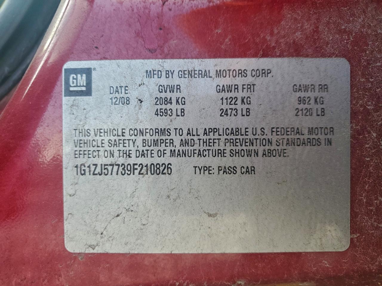 2009 CHEVROLET MALIBU 2LT photo 12