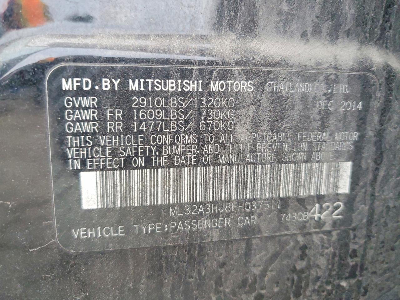 2015 MITSUBISHI MIRAGE DE photo 12