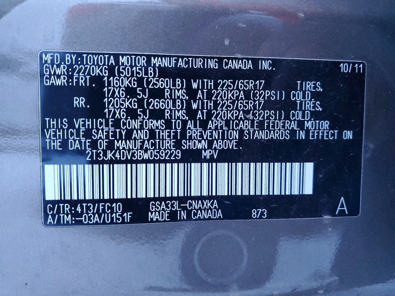 2011 TOYOTA RAV4 photo 14
