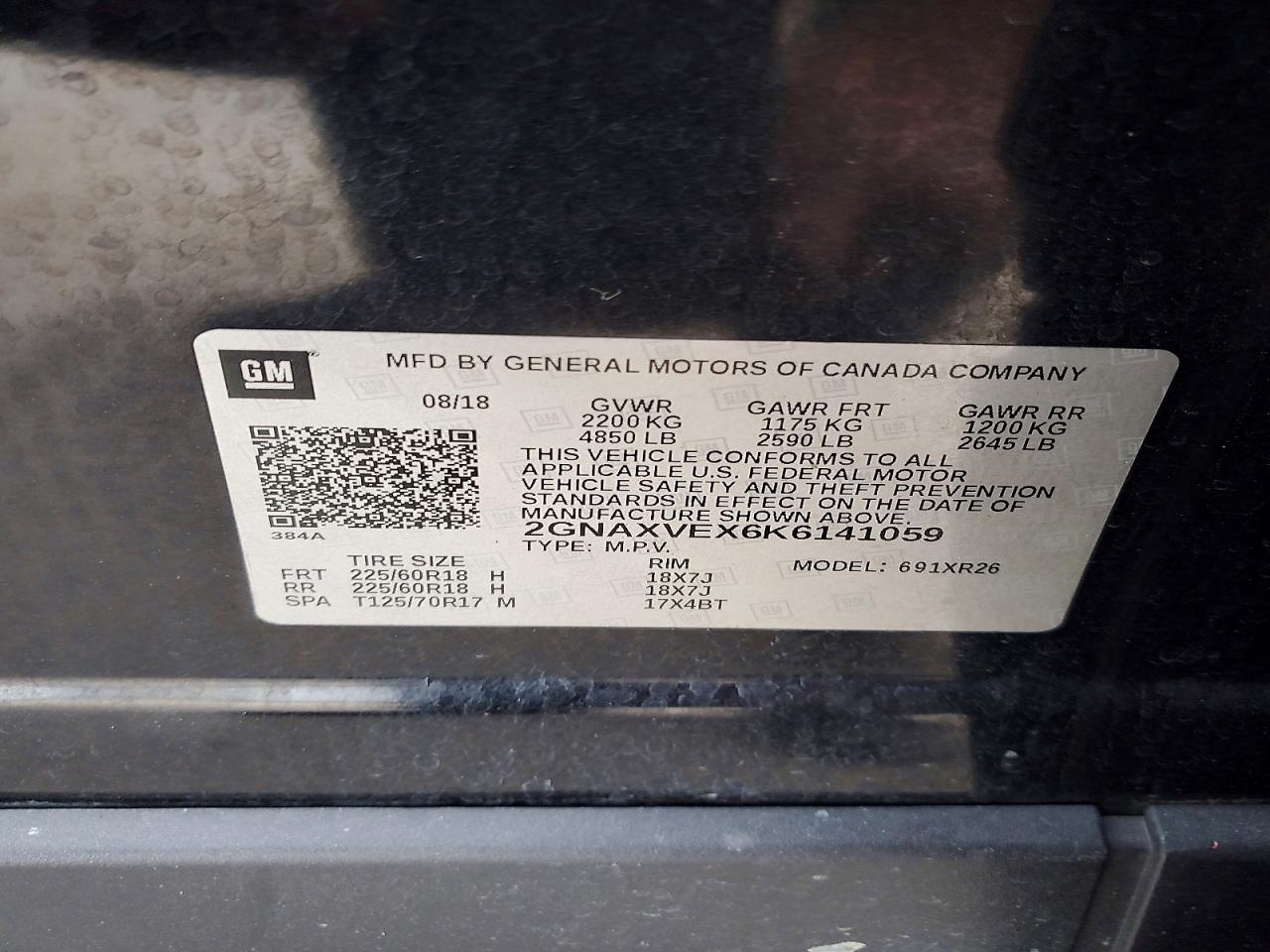 2019 CHEVROLET EQUINOX LT photo 14