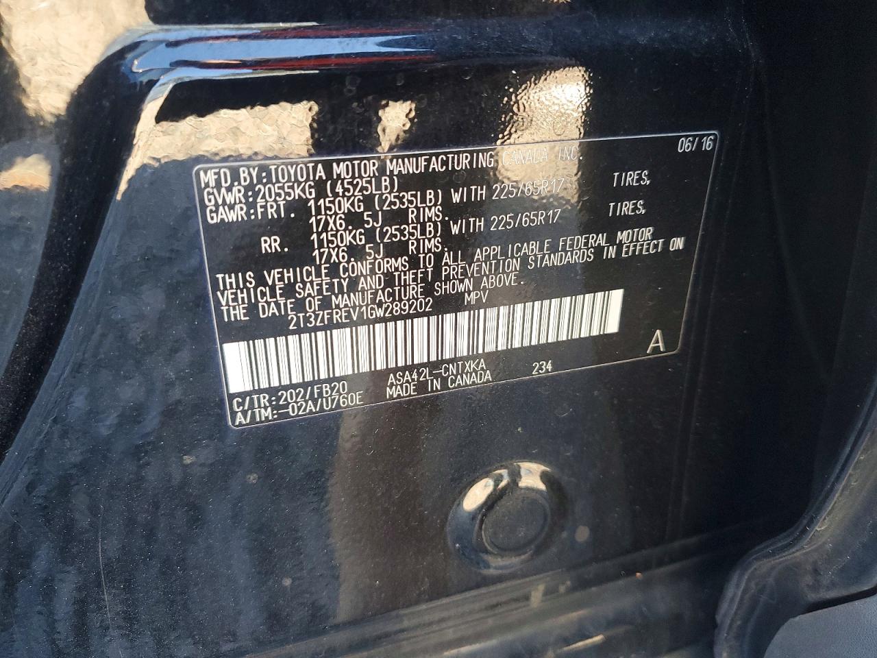 2016 TOYOTA RAV4 LE photo 13