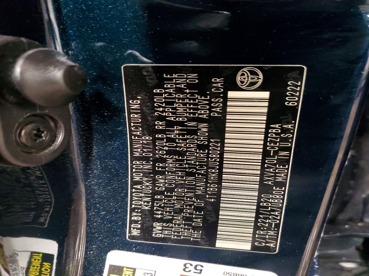 2018 TOYOTA CAMRY XSE photo 13