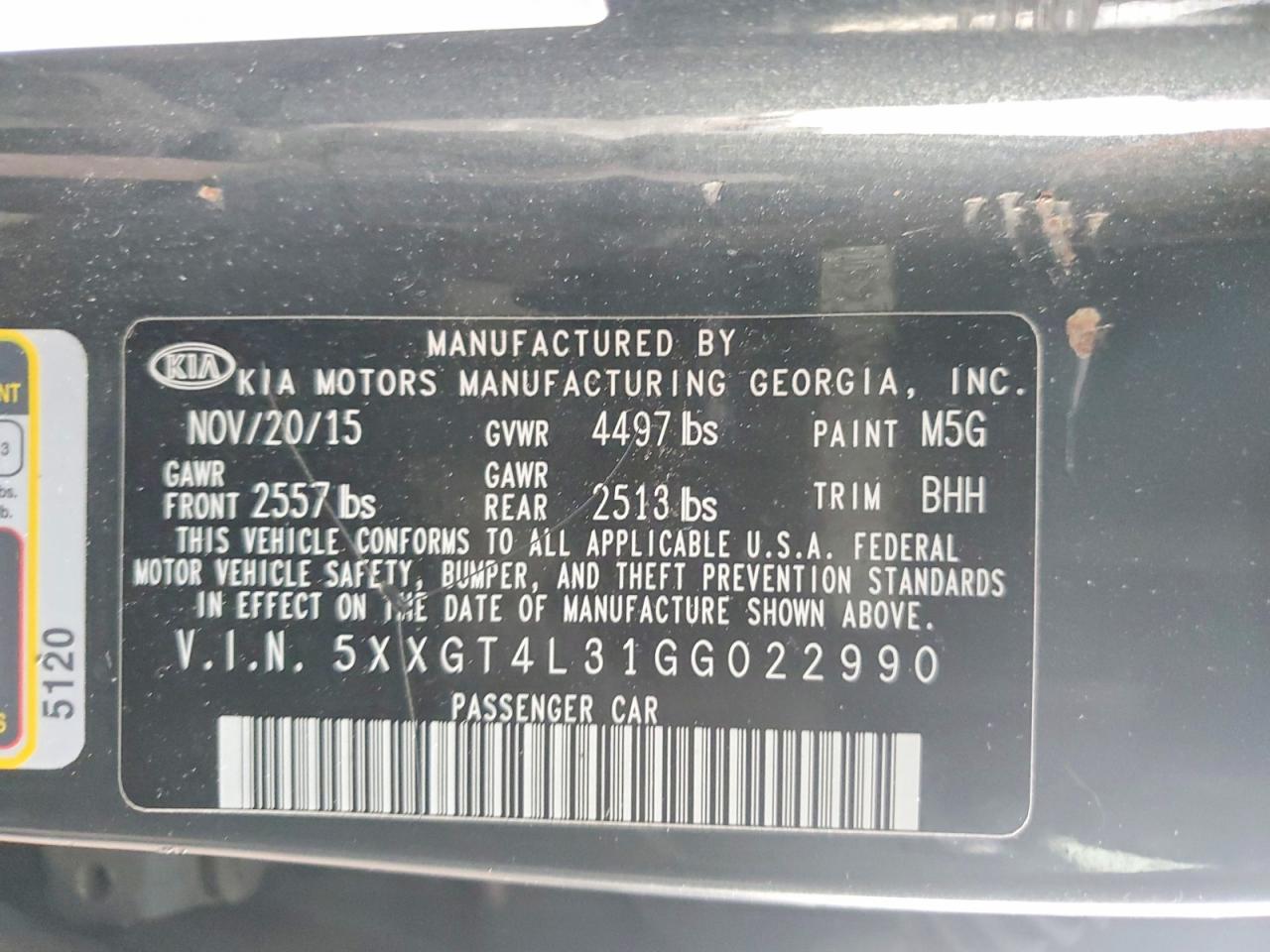 2016 KIA OPTIMA LX photo 12