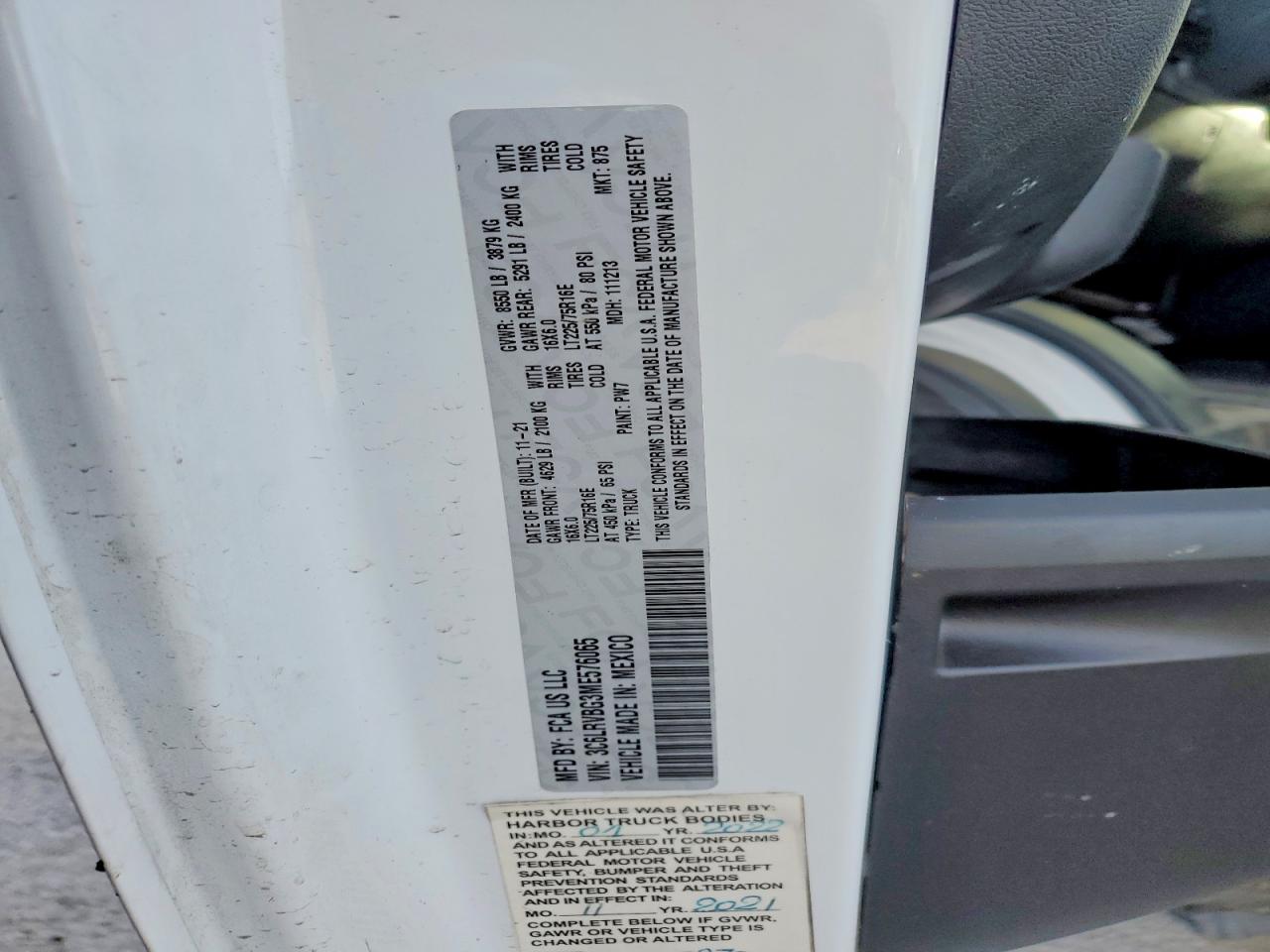 2021 RAM PROMASTER 1500 DELIVERY VAN photo 13