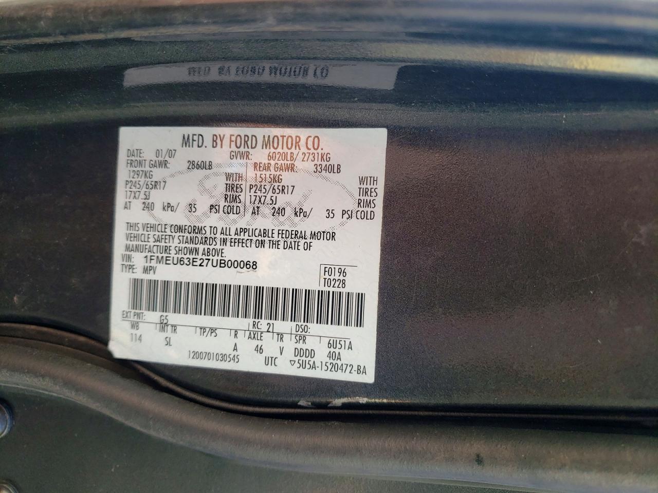 2007 FORD EXPLORER XLT photo 13