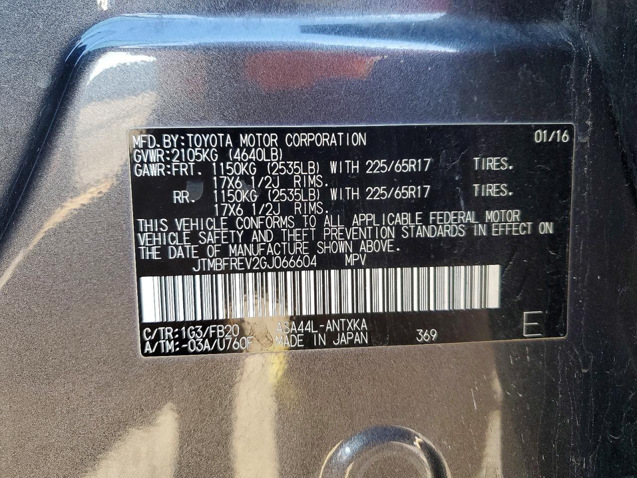 2016 TOYOTA RAV4 LE photo 13