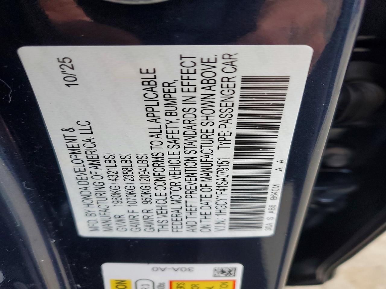 2025 HONDA ACCORD SE photo 12