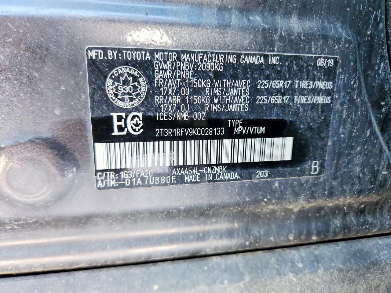 2019 TOYOTA RAV4 XLE photo 14