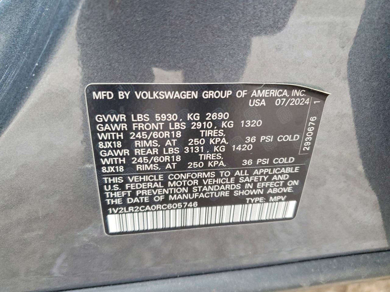 2024 VOLKSWAGEN ATLAS SE photo 27