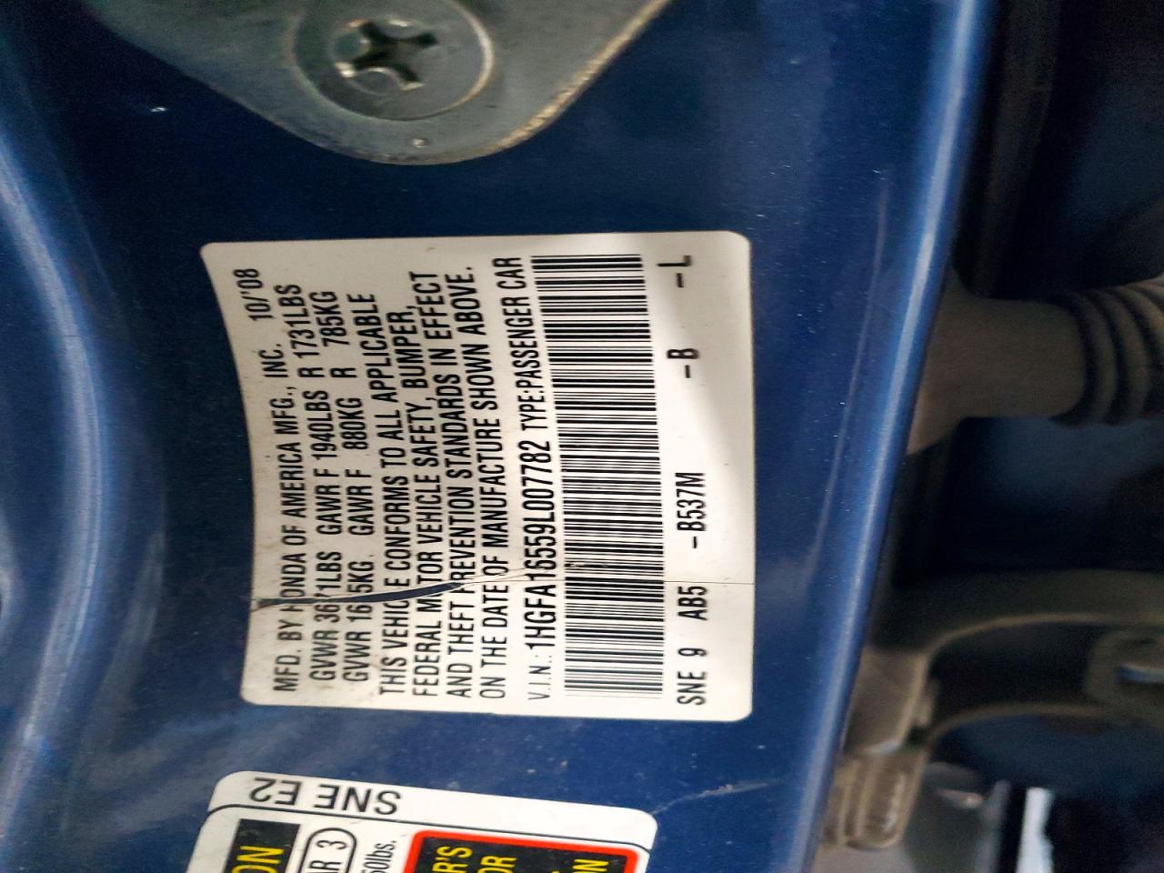 2009 HONDA CIVIC LX photo 12