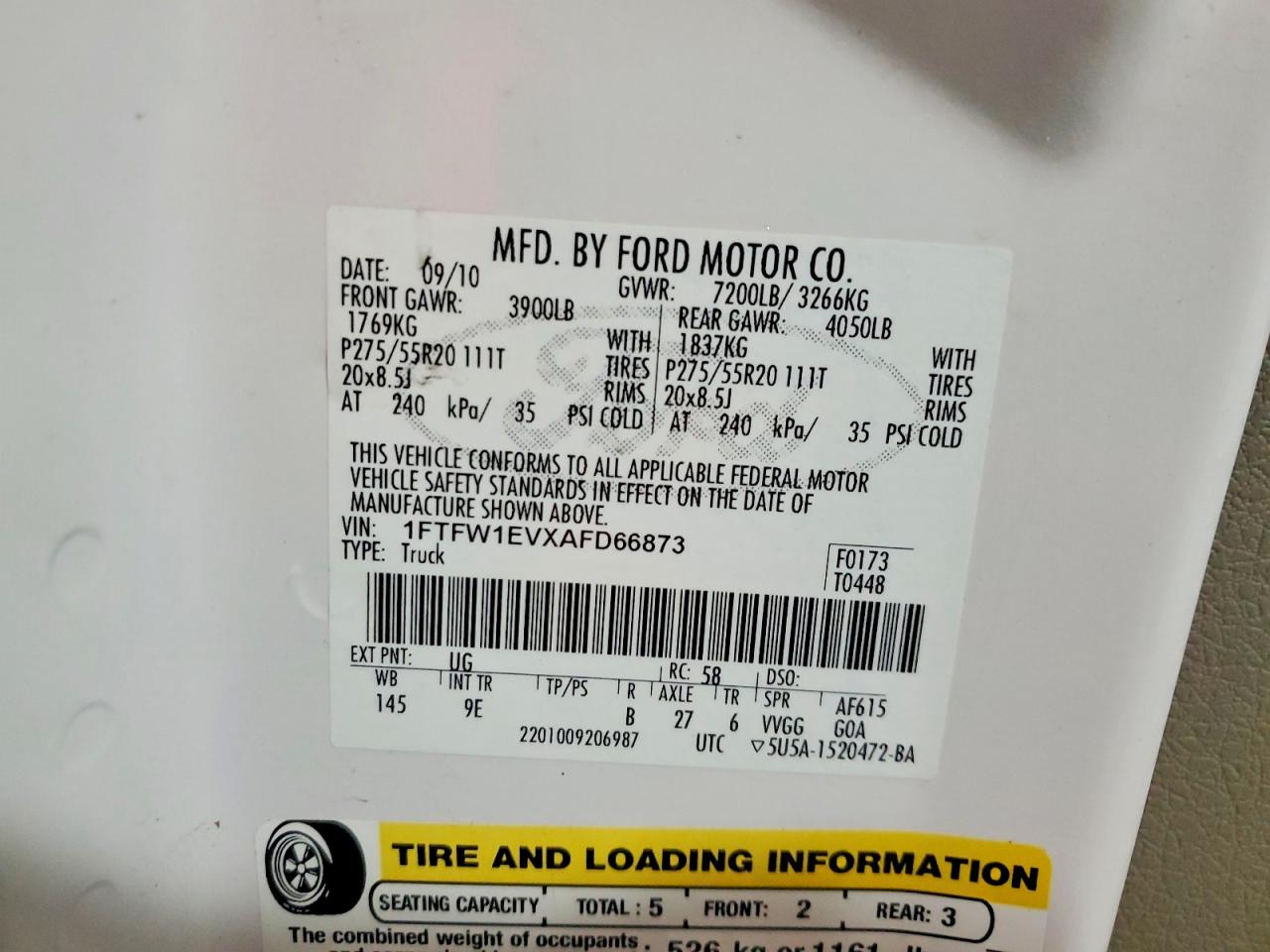 2010 FORD F150 SUPERCREW photo 12