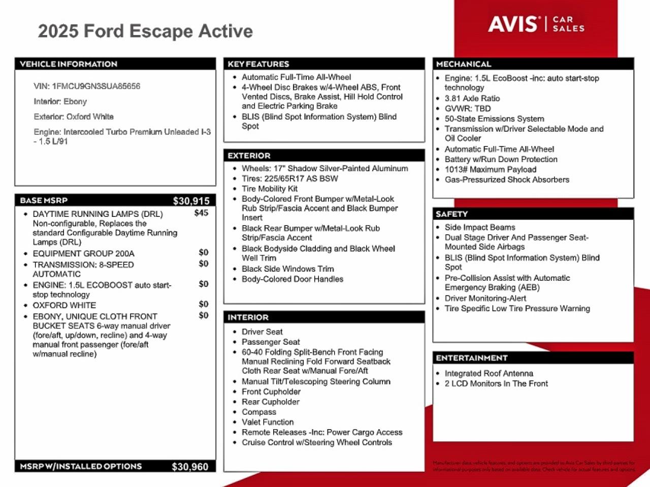 2025 FORD ESCAPE ACTIVE photo 13
