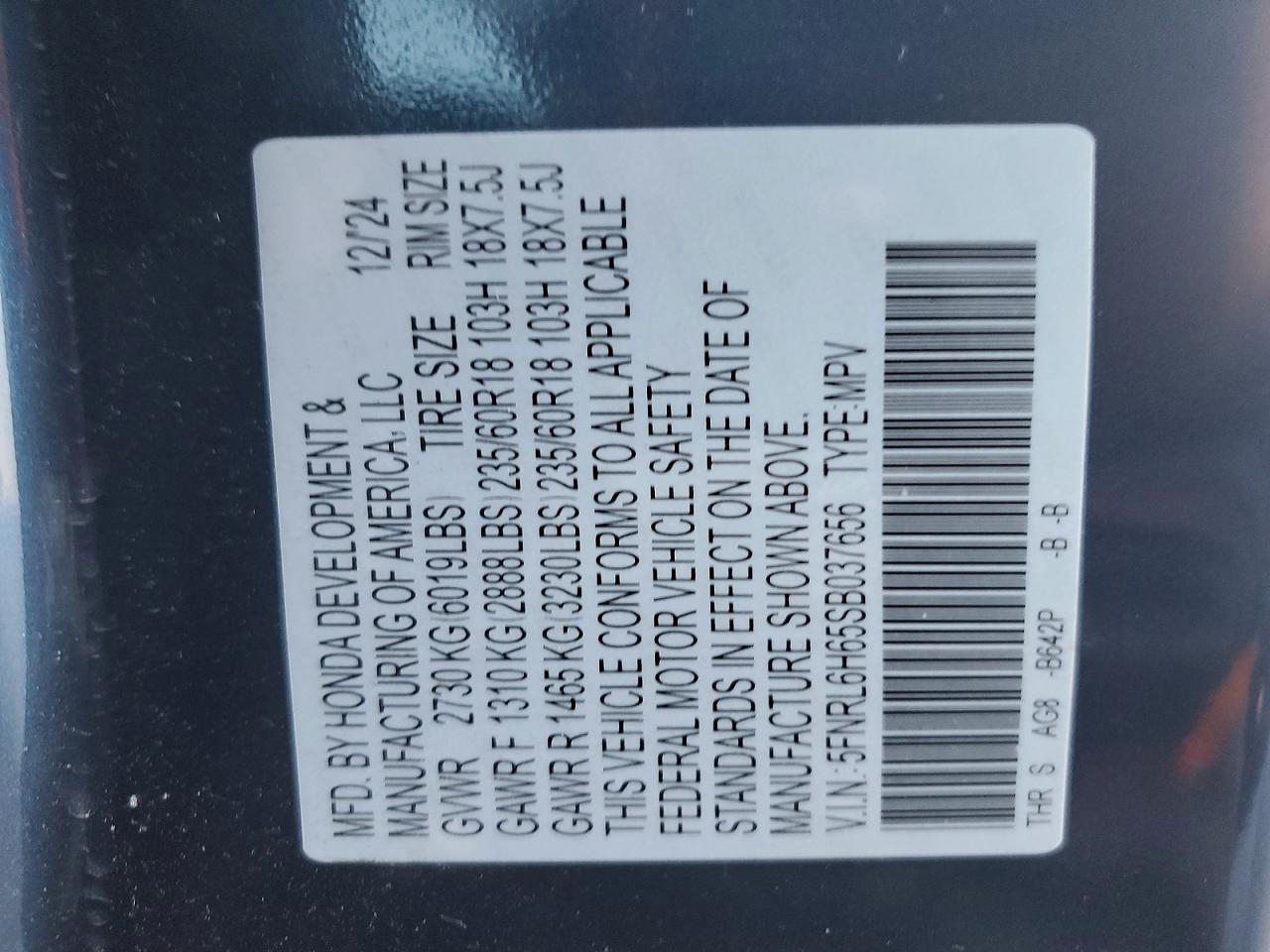 2025 HONDA ODYSSEY EXL photo 13