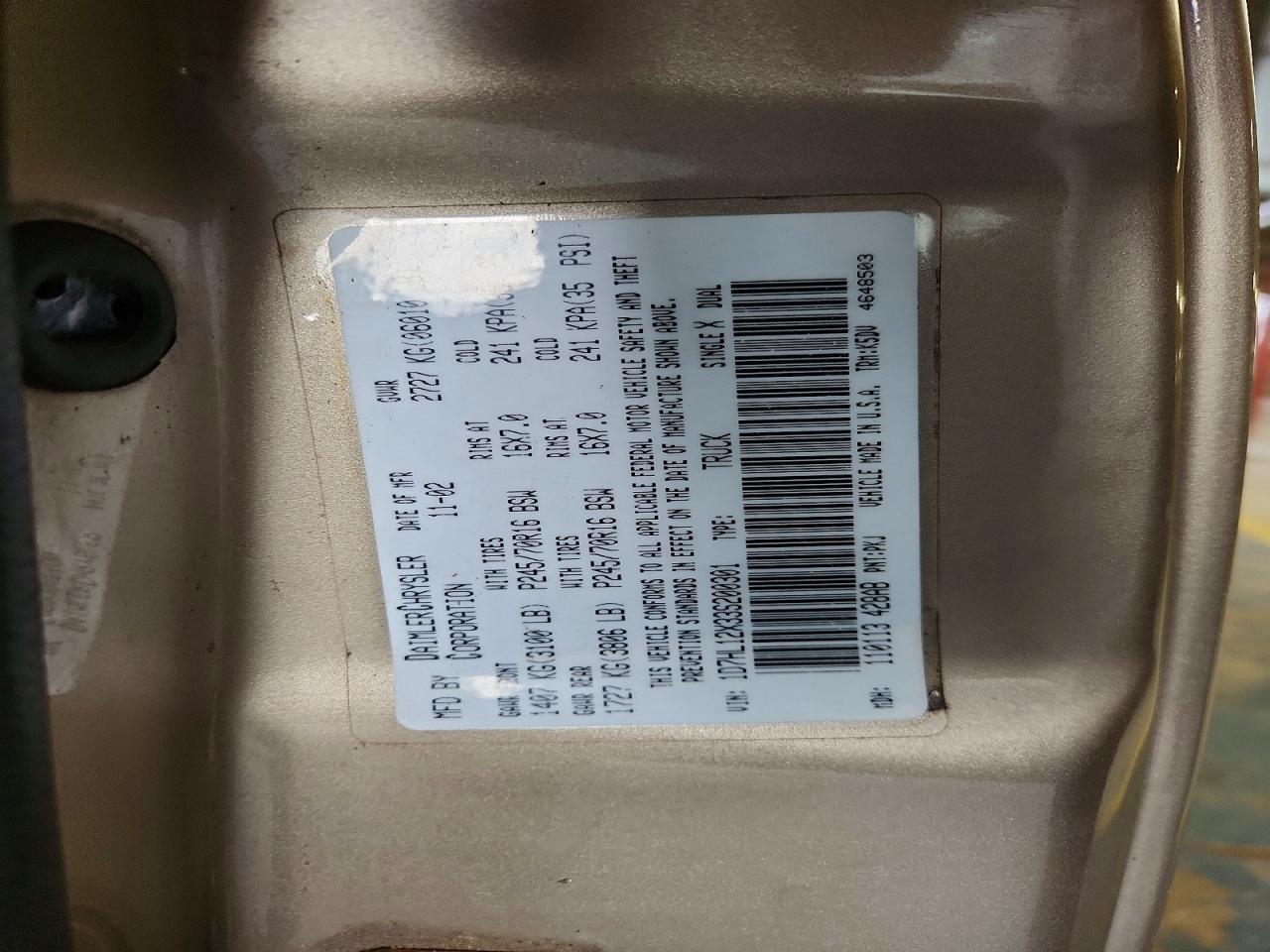 2003 DODGE DAKOTA SXT photo 12