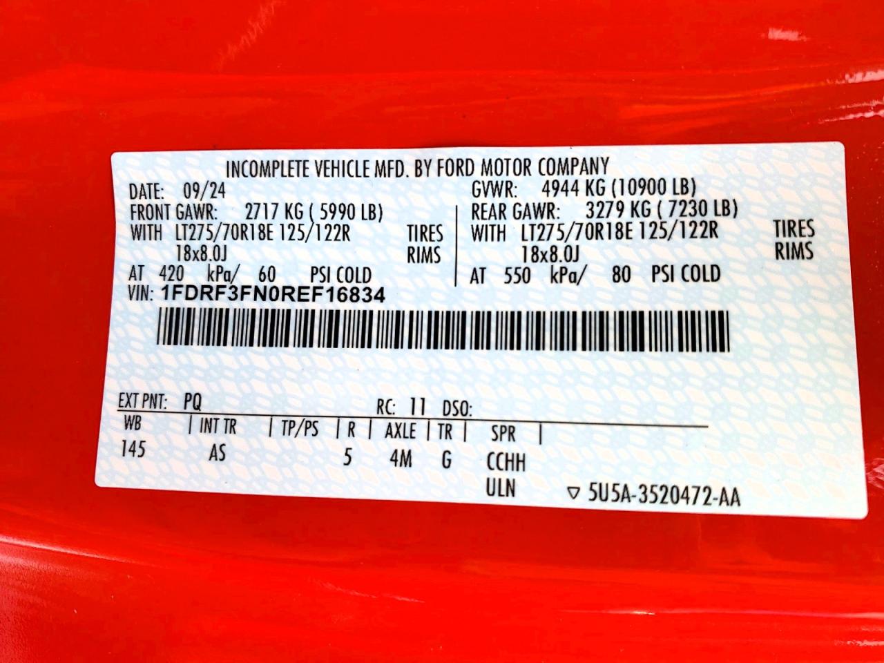 2024 FORD F350 SUPER DUTY TRUCK CAB AND CHASSIS photo 34