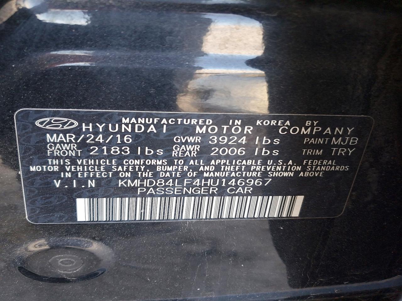 2017 HYUNDAI ELANTRA SE photo 12