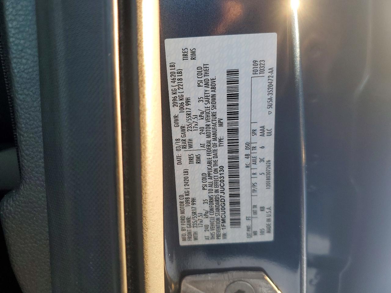 2018 FORD ESCAPE SE photo 13