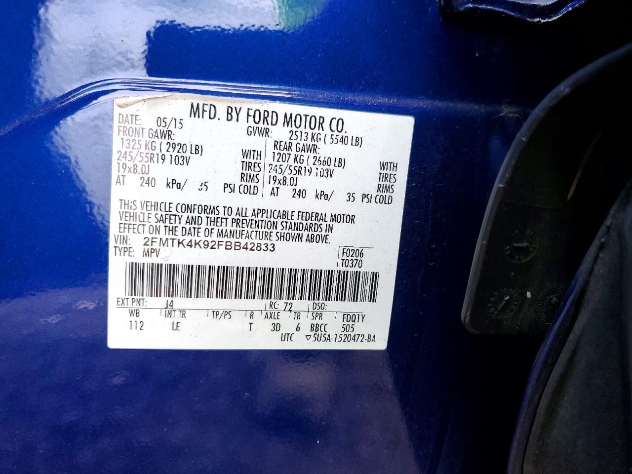 2015 FORD EDGE TITANIUM photo 25